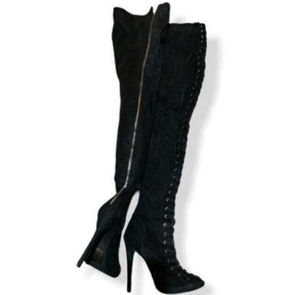 Black over the knee boots - Picture 1 of 8